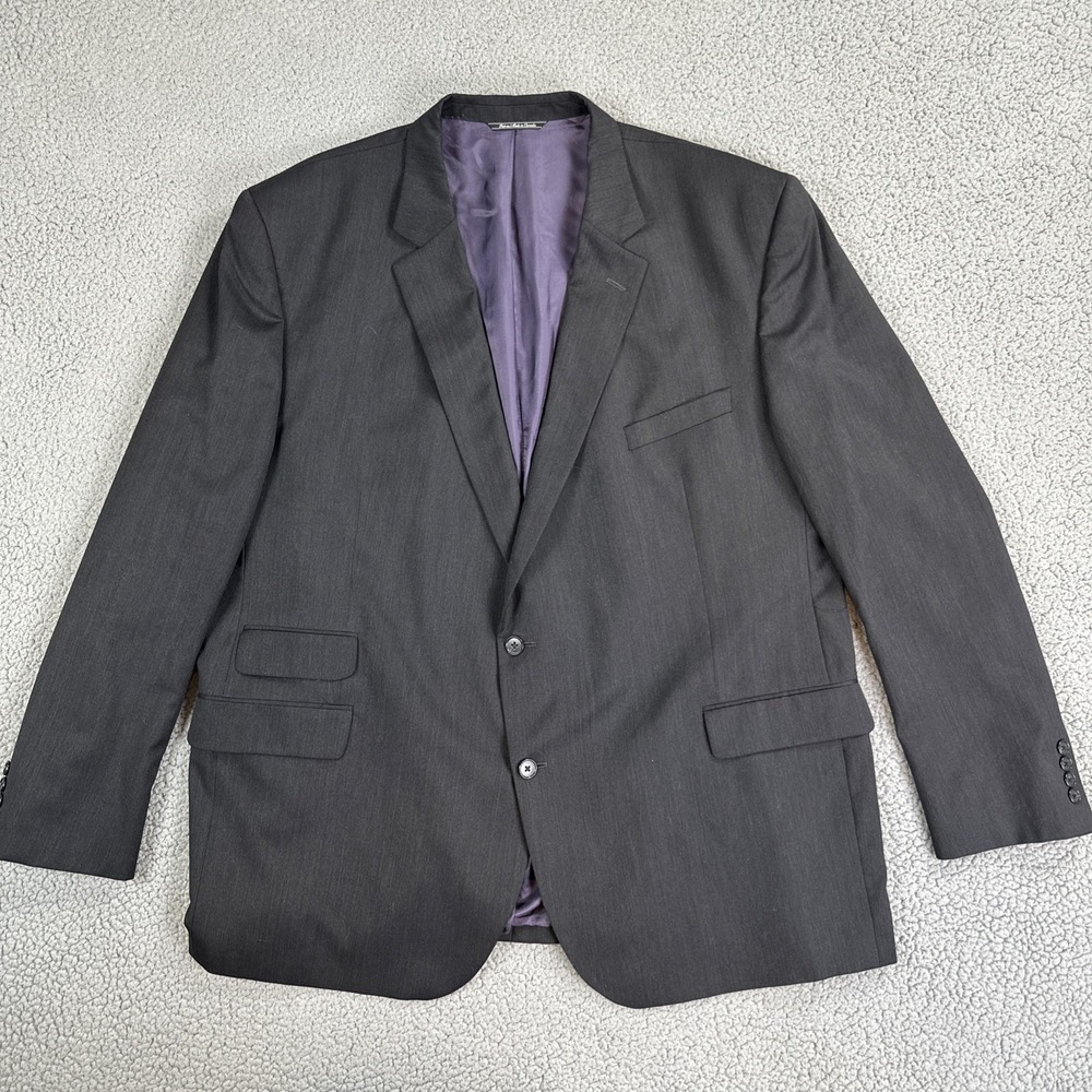 Jack Victor Select Ned Ct Blazer Men 56l Black 2 Button Double Vented Sport Coat